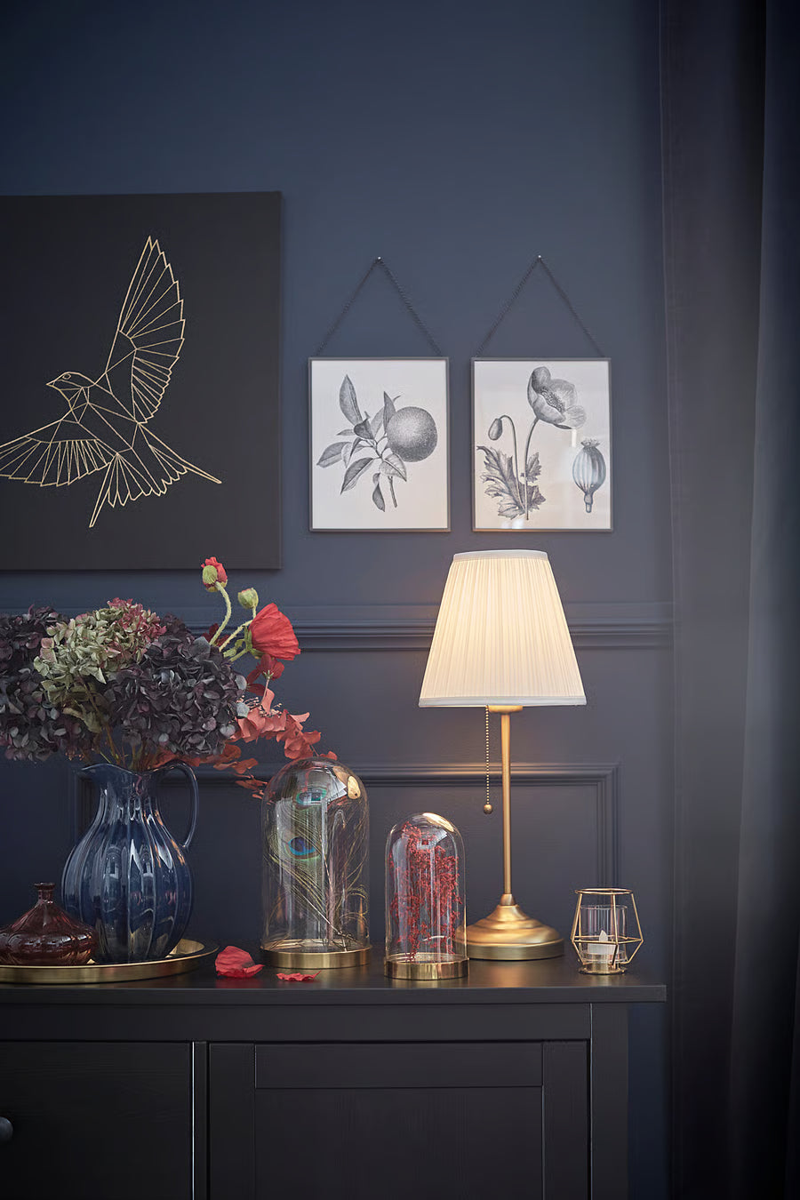 ÅRSTID Stolna lampa, mjed/bijela