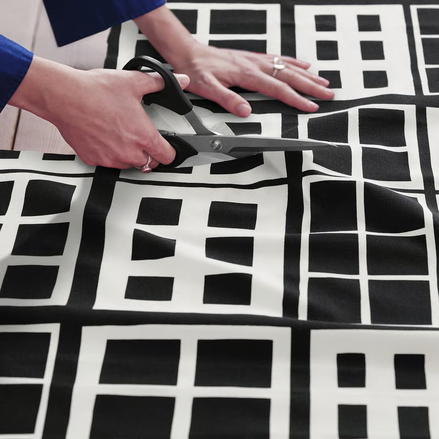 BROKAKLEJA Prethod odrezana tkanina, crna/geometrijski, 150x300 cm
