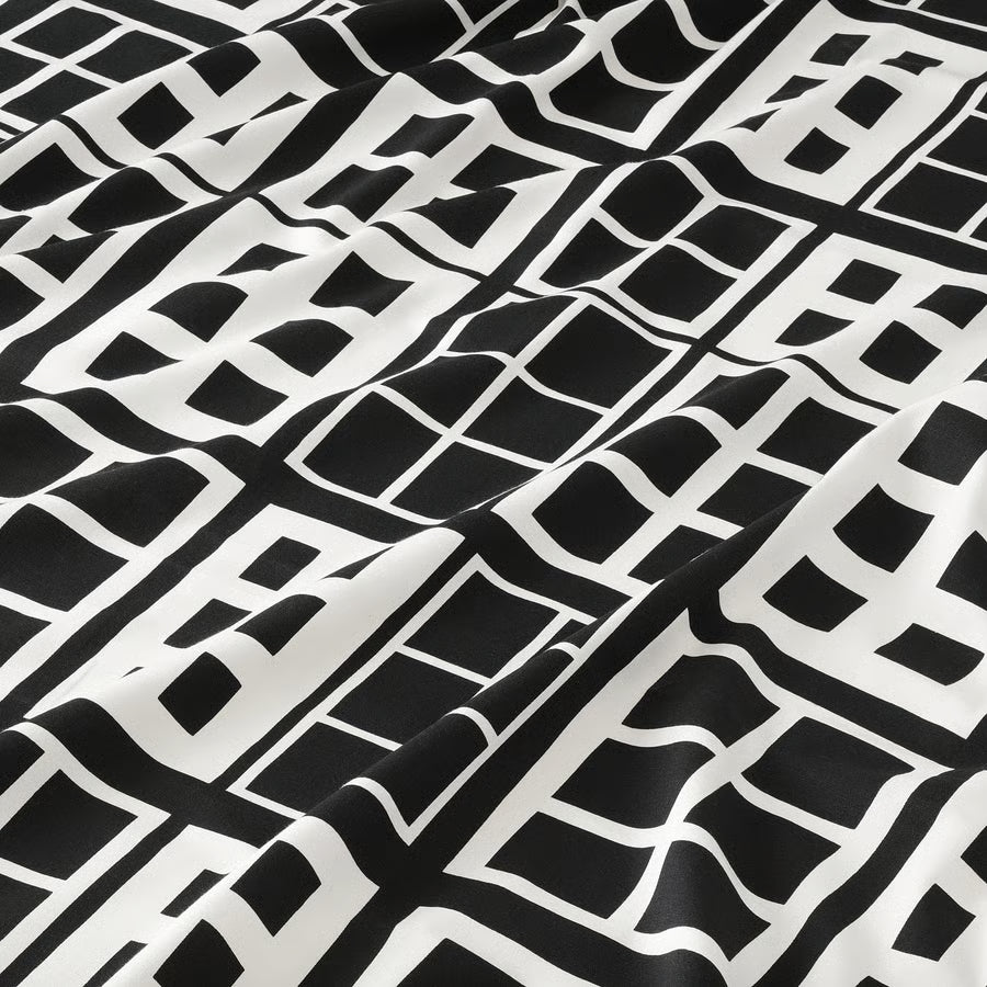 BROKAKLEJA Prethod odrezana tkanina, crna/geometrijski, 150x300 cm