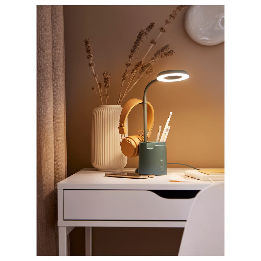 BRUNBÅGE LED radna lampa, s odlaganjem prigušivo/tirkizna