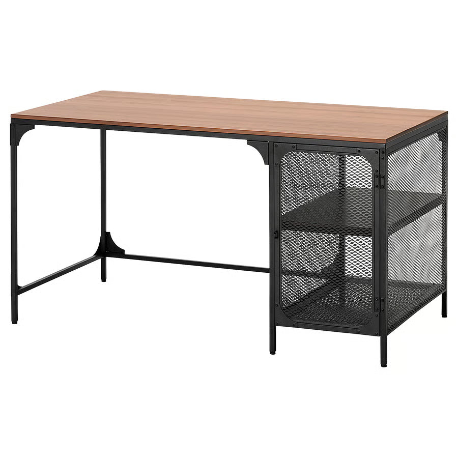 FJÄLLBO Radni stol, crna, 140x70 cm