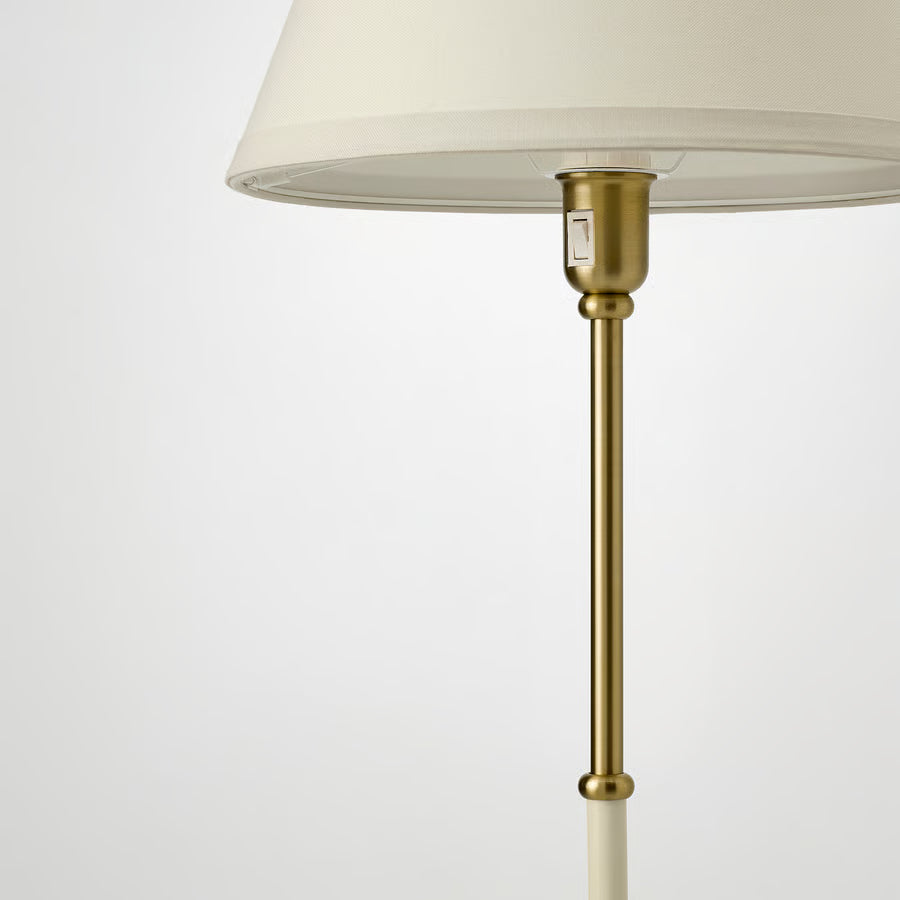 FLYGHÖJD Podna lampa, mjed/bež
