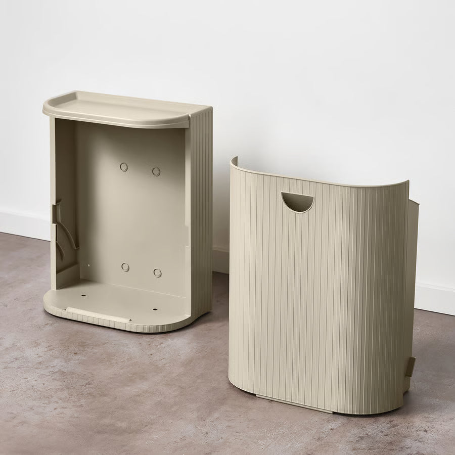 GÅRDSBUTIK Kanta+poklopac, sivo-bež, 21 l