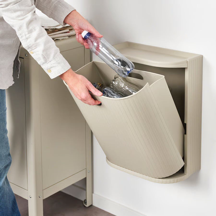 GÅRDSBUTIK Kanta+poklopac, sivo-bež, 21 l