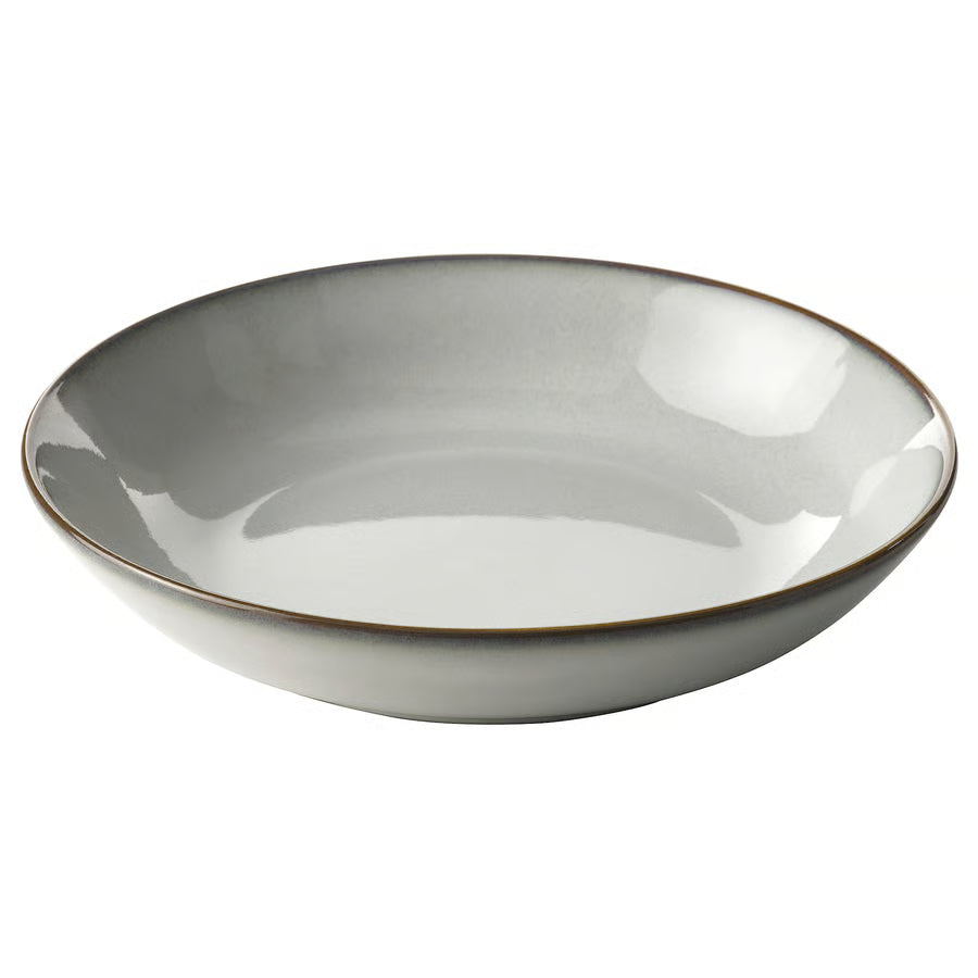 GLADELIG Duboki tanjur, siva, 21 cm