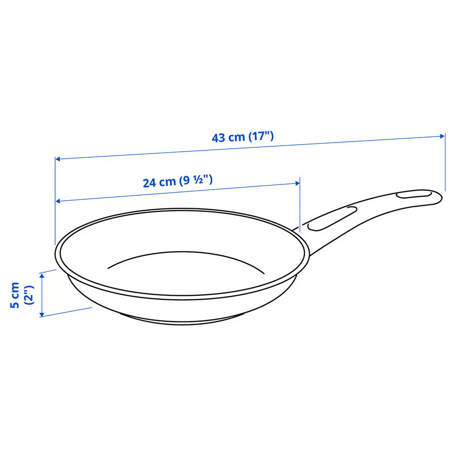HEMLAGAD Tava, neljepljiv sloj crna, 24 cm