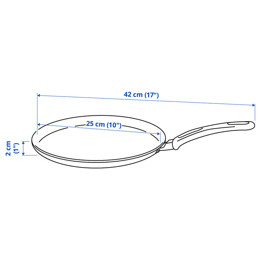 HEMLAGAD Tava za palačinke, neljepljiv sloj crna, 25 cm