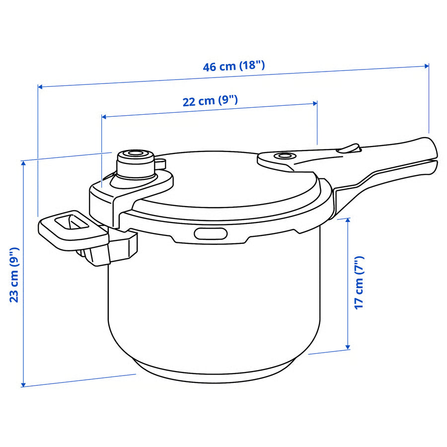 IKEA 365+ Ekspres lonac, nehrđajući čelik, 6 l