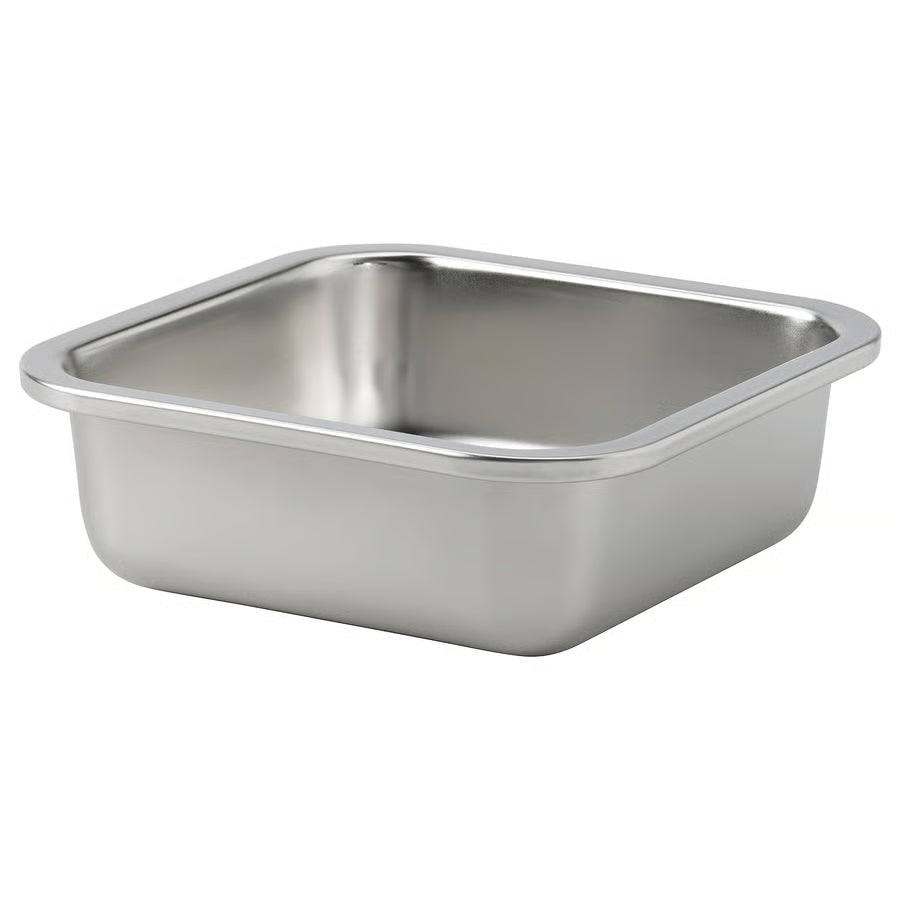 IKEA 365+ Posuda za hranu, kvadrat/nehrđajući čelik, 600 ml