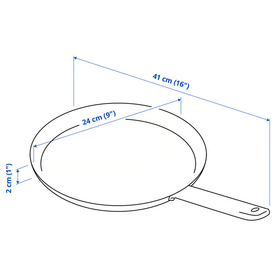 IKEA 365+ Tava za palačinke, nehrđajući čelik/neljepljiv sloj, 24 cm