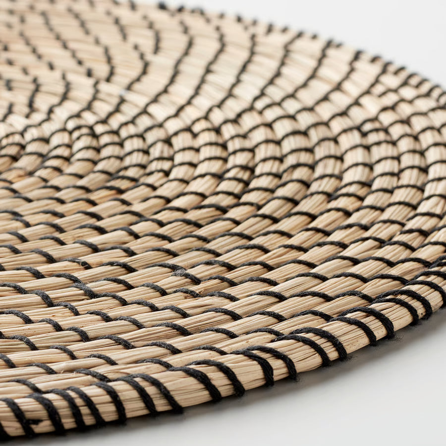 LÄTTAD Podmetač za stol, morska cvjetnica/crna, 37 cm