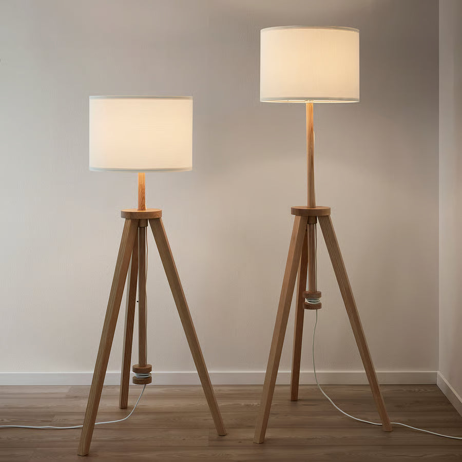 LAUTERS Podna lampa, jasen/bijela