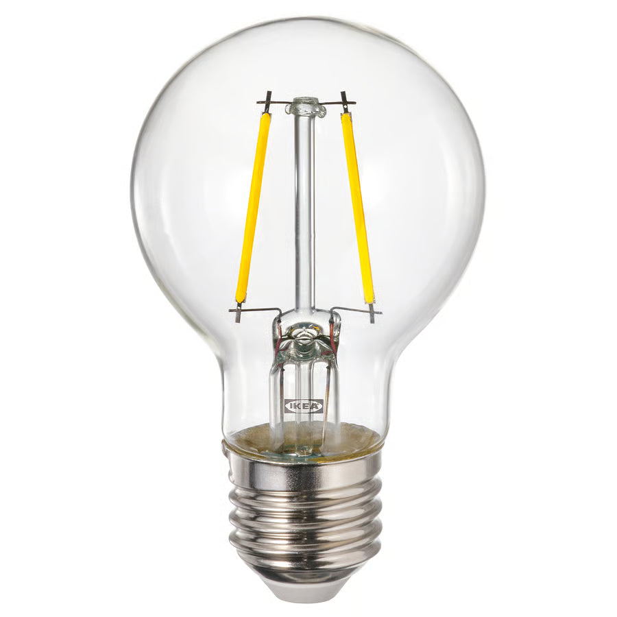 LUNNOM LED žarulja E27 150 lumena, kuglasto prozirna boja