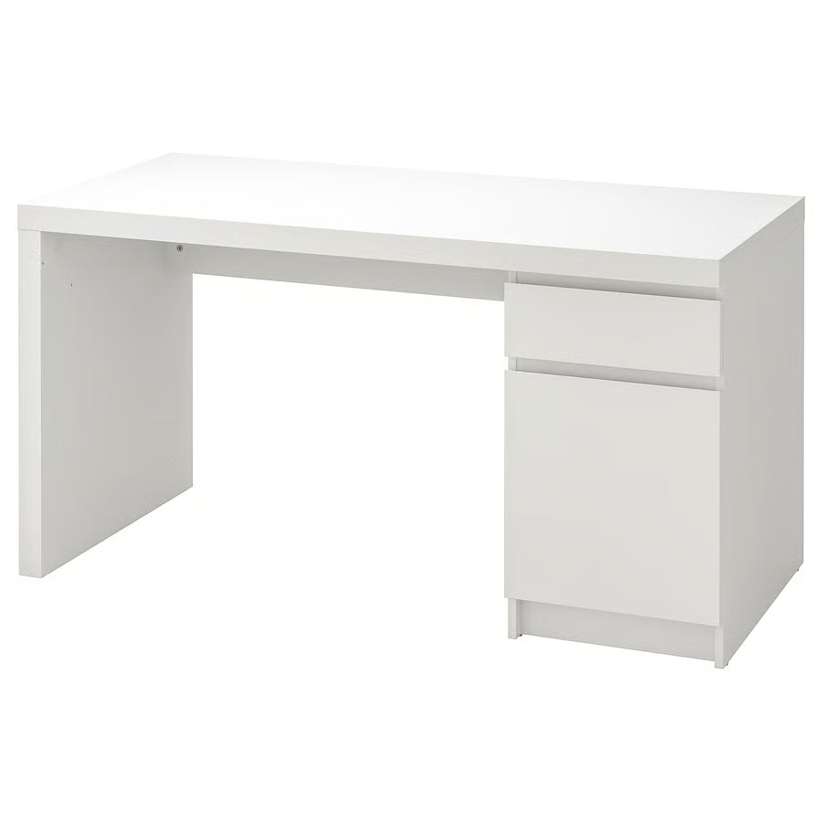 MALM Radni stol, bijela, 140x65 cm
