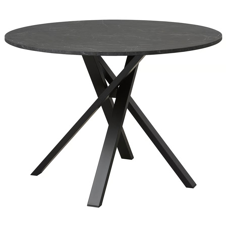 MARIEDAMM Stol, crna efekt mramora, 105 cm