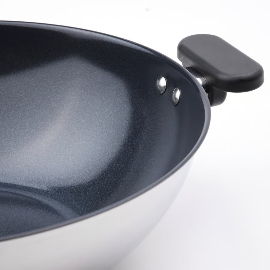 MIDDAGSMAT Wok, neljepljiv sloj/nehrđajući čelik, 32 cm