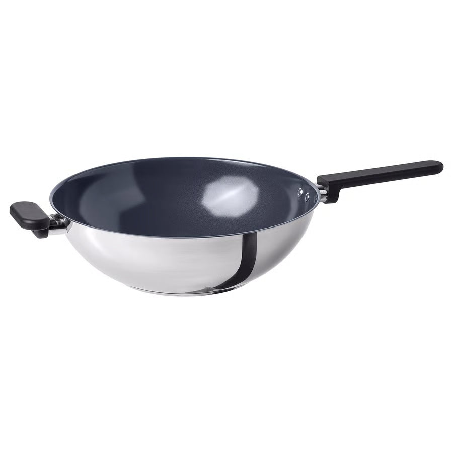 MIDDAGSMAT Wok, neljepljiv sloj/nehrđajući čelik, 32 cm