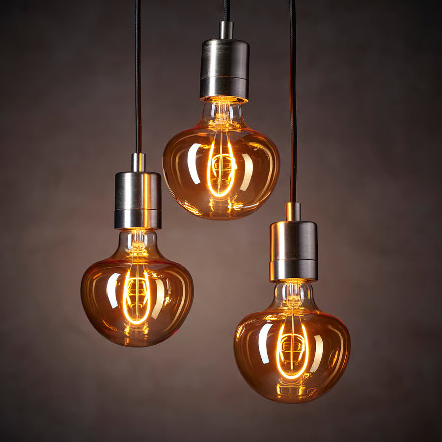 MOLNART LED žarulja E27 150 lumena, gljiva smeđe prozirno staklo, 120 mm