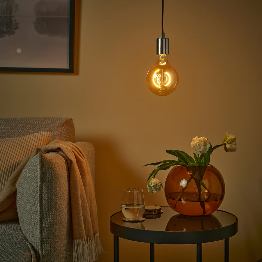 MOLNART LED žarulja E27 150 lumena, kugla smeđe prozirno staklo, 125 mm