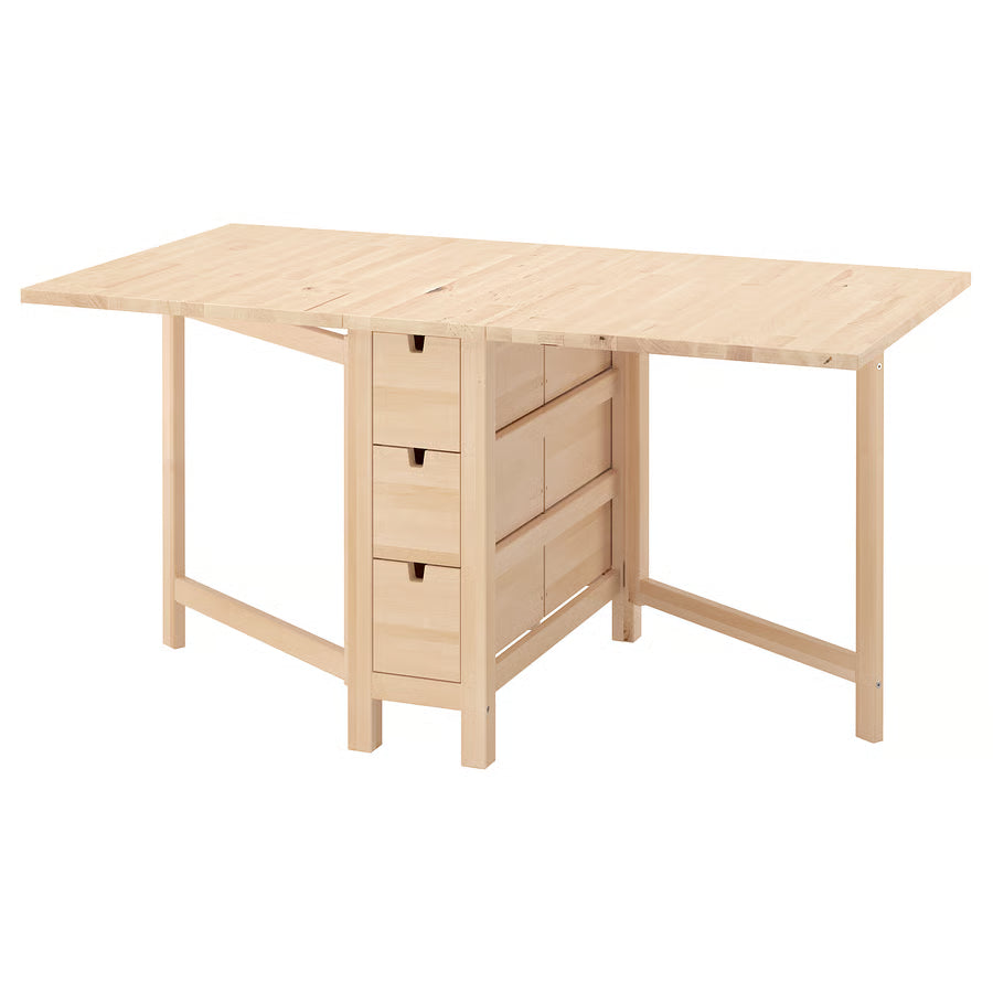 NORDEN Preklopni stol, breza, 26/89/152x80 cm