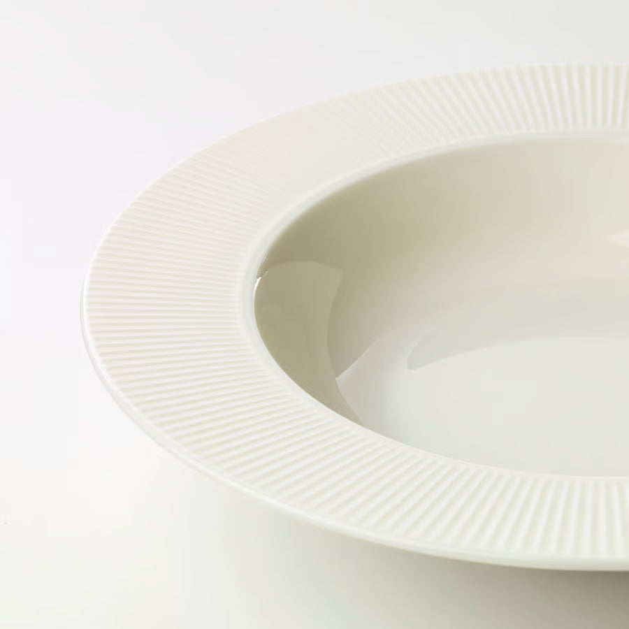 OFANTLIGT Duboki tanjur, bijela, 24 cm