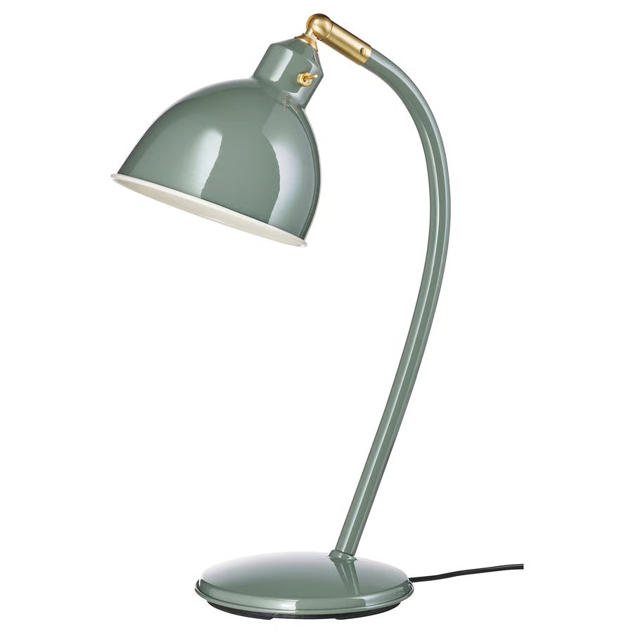 RÖDFLIK Lampa za radni stol, sivo-zelena