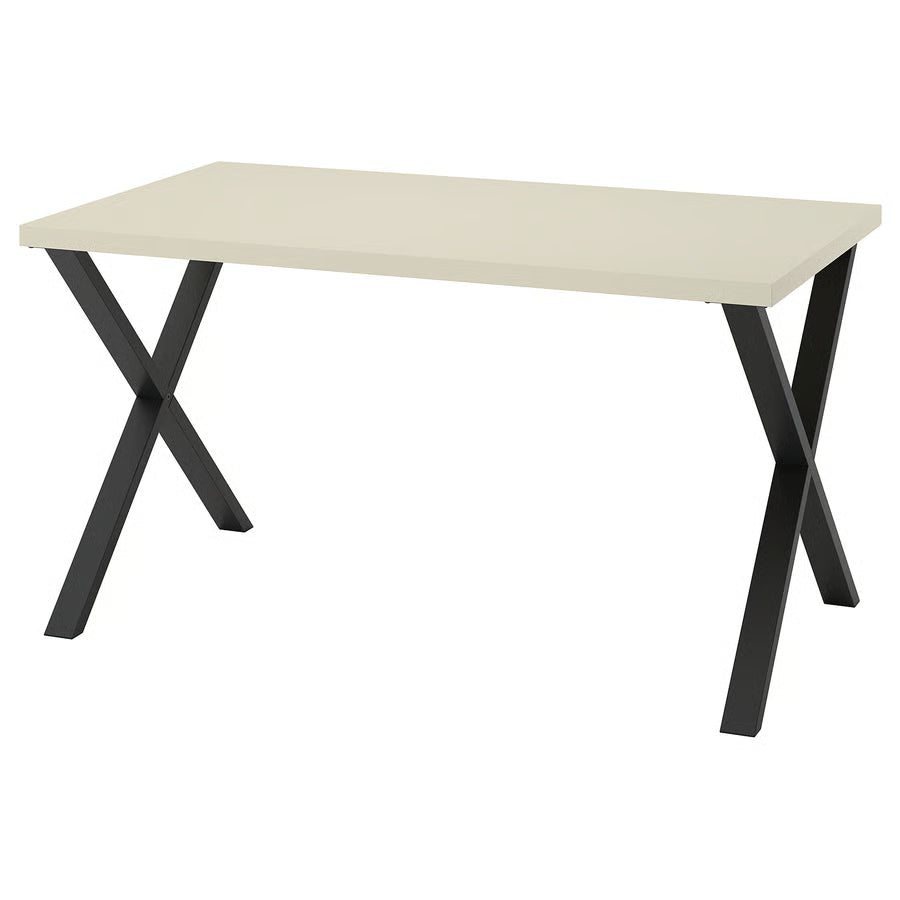 SKÅLSTA Stol, svijetlo siva-bež/oblik X crno-siva, 140x80 cm