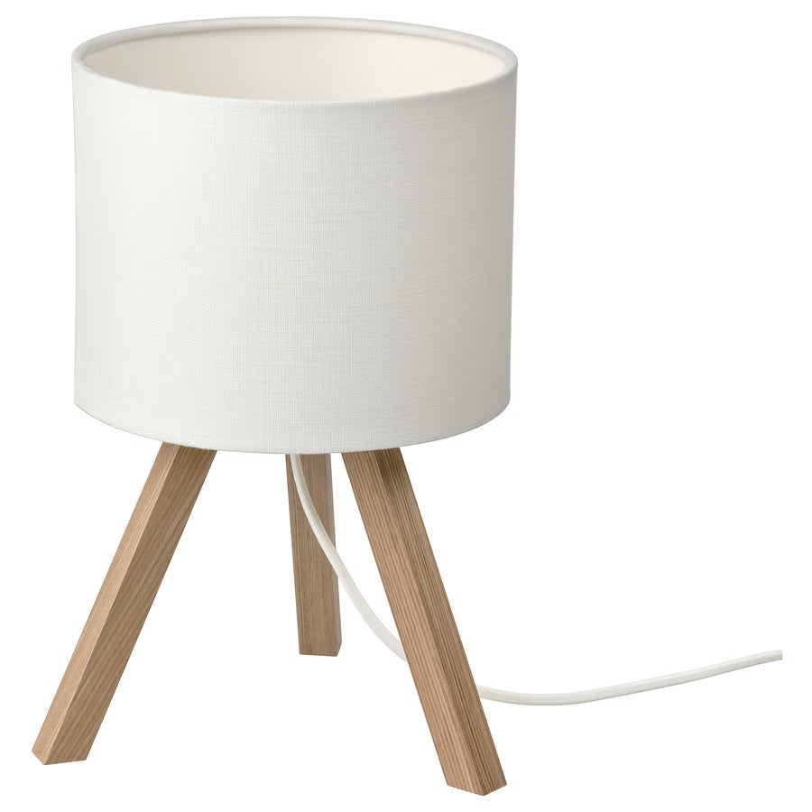 STORSEGEL Stolna lampa, jasen/bijela