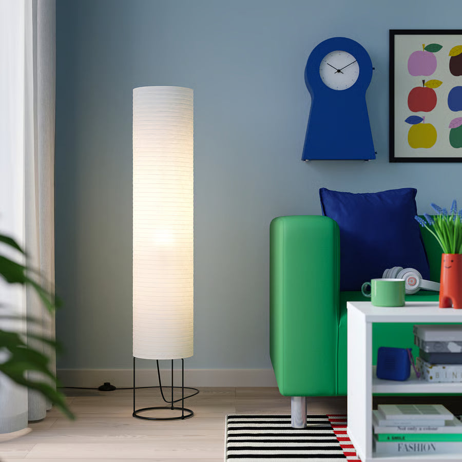 STRANDAD Podna lampa, bijela/crna