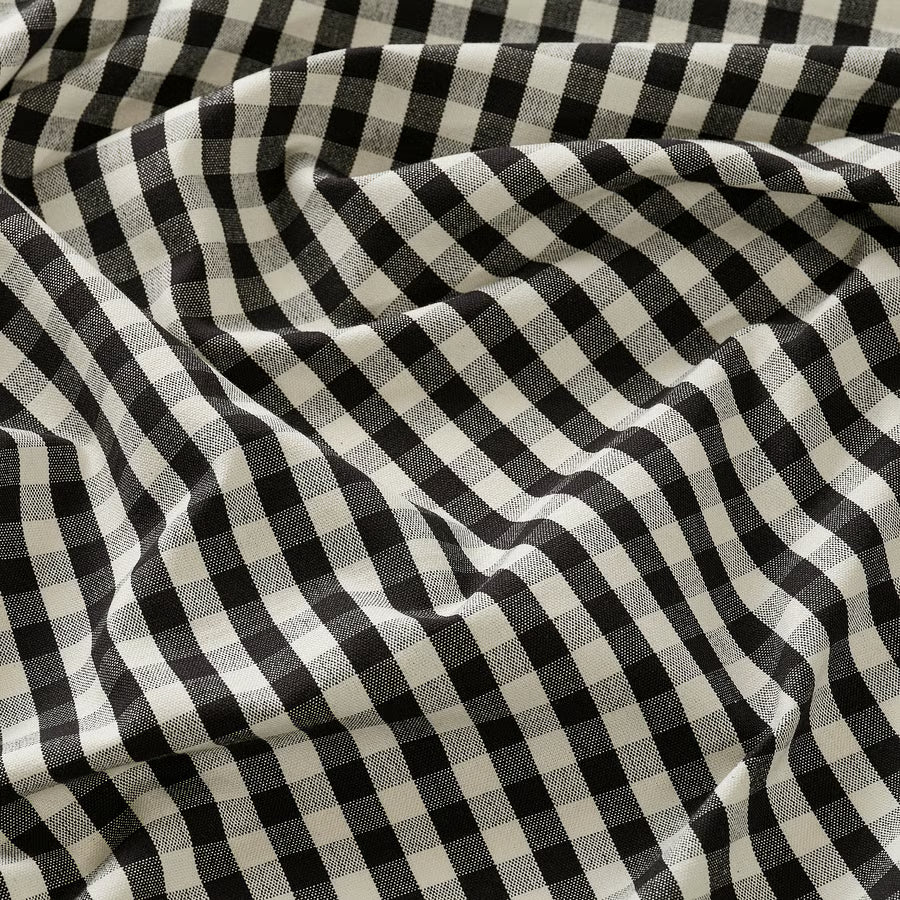 TAGGLUSERN Prethod odrezana tkanina, crna/bijela, 150x300 cm