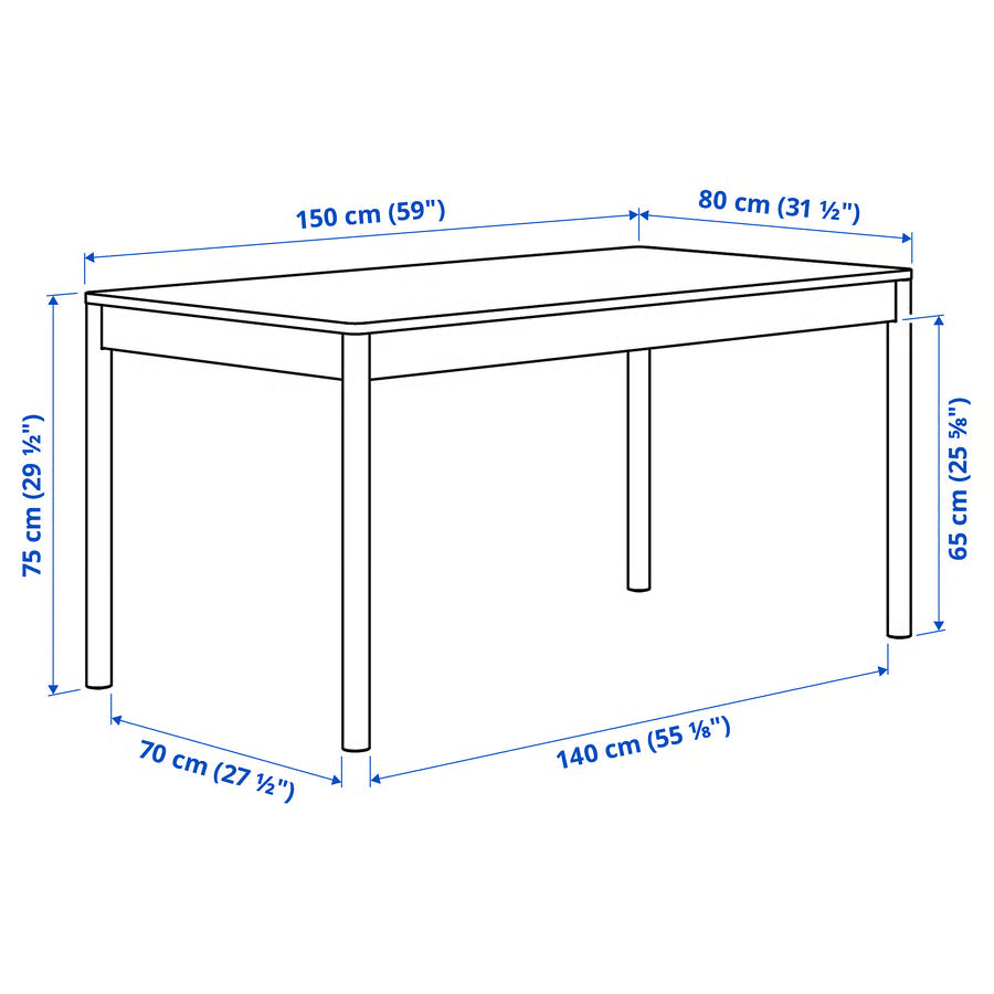 TONSTAD Stol, krem, 150x80 cm
