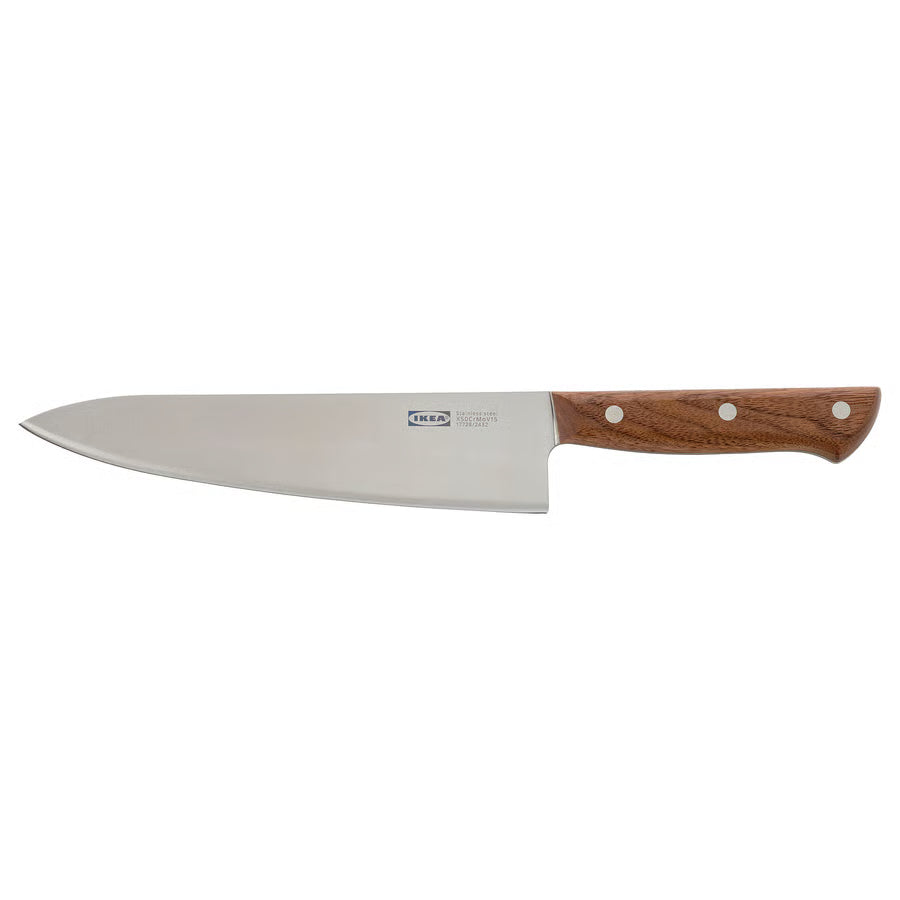 VARDAGEN Kuharski nož, nehrđajući čelik/orah, 20 cm
