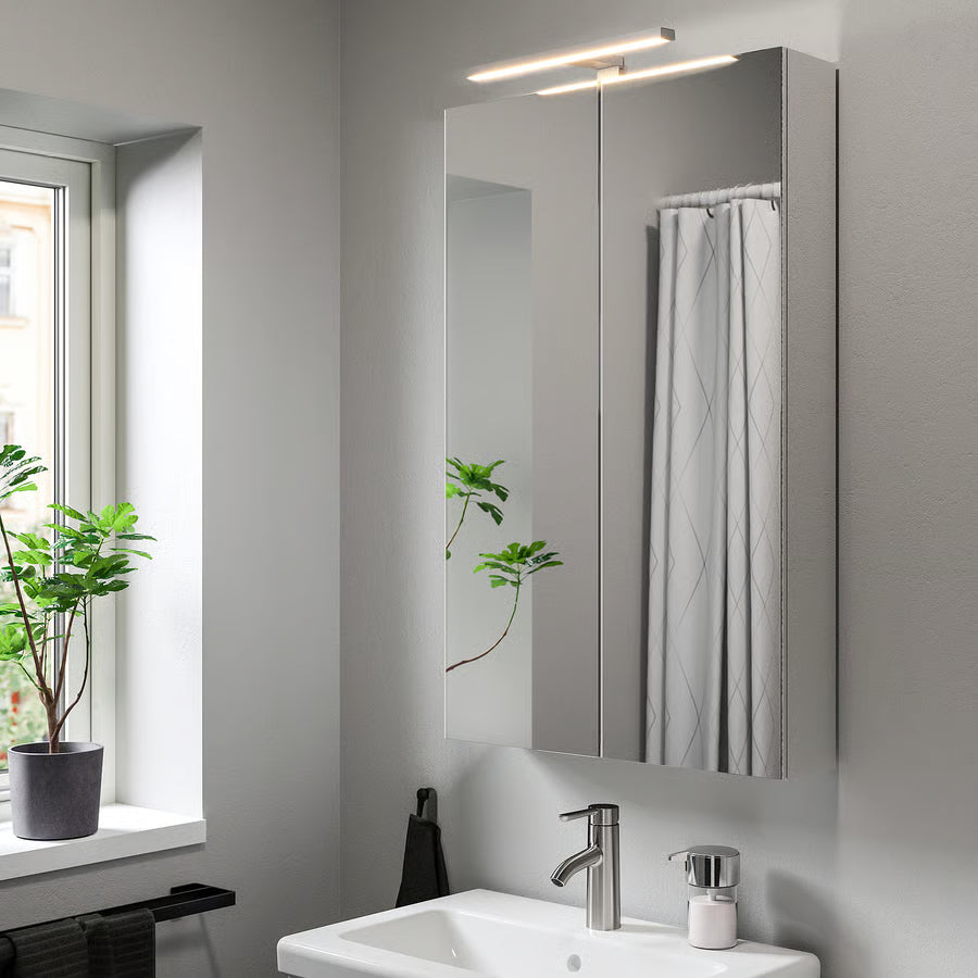 VÅTHULT LED svjetlo za element/ogledalo, boja aluminija, 350 mm